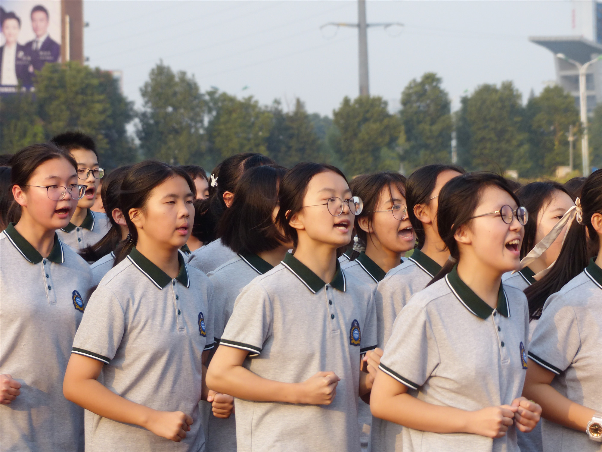 監(jiān)利中學(xué)高一年級跑操比賽實錄